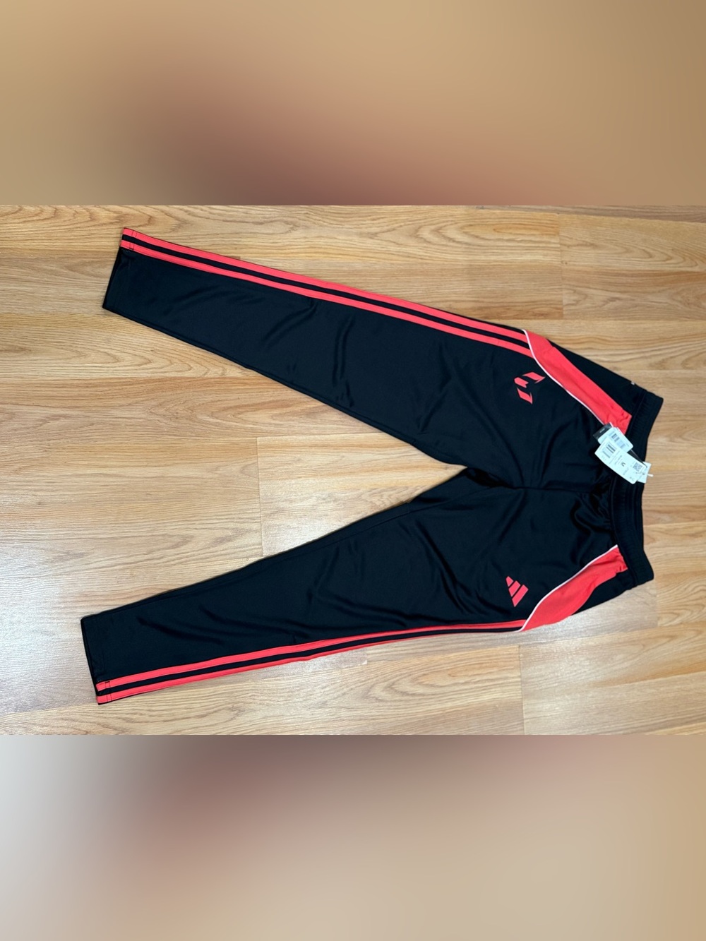 Adidas black & red messi track pants